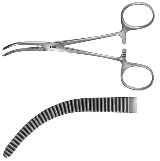 AE-BJ009R, BABY- OVERHOLT DISSECTING FORCEPS 	CURVED 	135 mm, 5 1/4" 