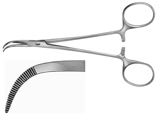 AE-BJ011R, BABY- MIXTER DISSECTING FORCEPS 	CURVED 	140 mm, 5 1/2" 