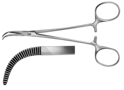 AE-BJ012R, BABY- MIXTER DISSECTING FORCEPS 	CURVED 	180 mm, 7" 