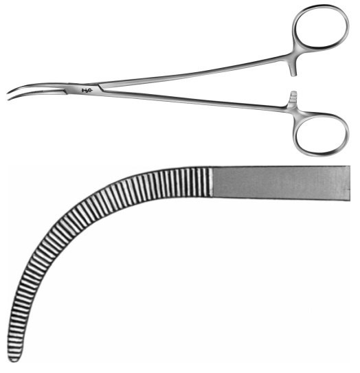 AE-BJ018R, DISSECTING FORCEPS S-SHAPED, DELICATE 	220 mm, 8 3/4" 