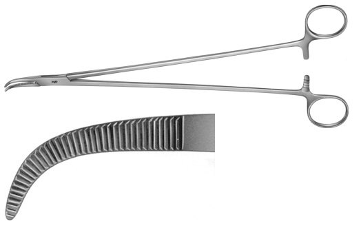 AE-BJ070R, LAWRENCE DISSECTING FORCEPS 	CURVED 	270 mm, 10 3/4"