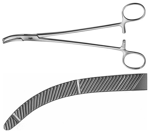 AE-BJ529R, HEANEY MODIF. HYSTERECTOMY FORCEPS 	 	350 mm, 14" 