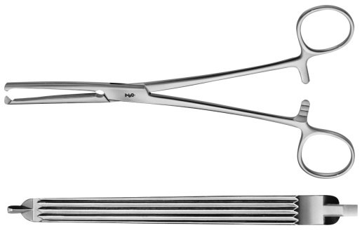 AE-BJ534R, GWILLIAM HYSTERECTOMY FORCEPS 1X2 TEETH, STRAIGHT 	200 mm, 8" 