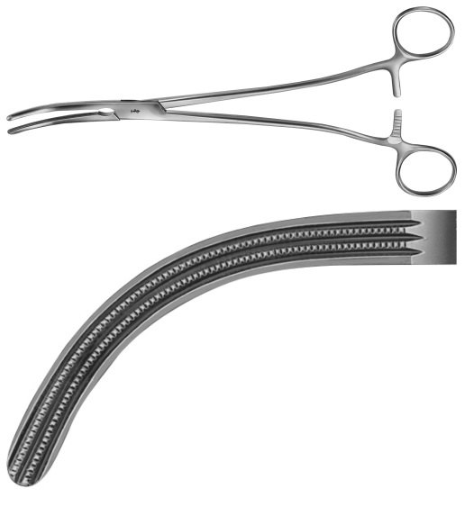 AE-BJ552R, WERTHEIM HYSTEREKTOMY FORCEPS 	PARAMETRIUM, CURVED 	240 mm, 9 1/2" 
