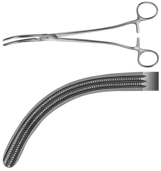 AE-BJ552R, WERTHEIM 	HYSTEREKTOMY FORCEPS 	PARAMETRIUM, CURVED 	240 mm, 9 1/2" 