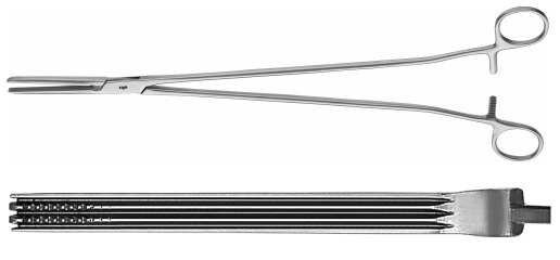 AE-BJ584R, KIEBACK ATRAUMATA - HYSTERECTOMY CLAMP 	 	350 mm, 14" 