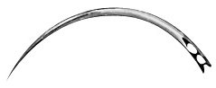 AE-BL114N, NEEDLE 	FIG. 14, CUTTING TO THE INNER SIDE, 0,70 x 23 MM, PAK = PACKAGE OF 12 PIECES