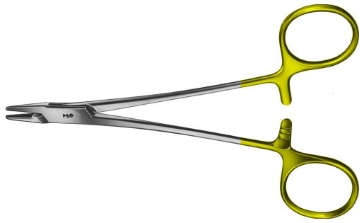 AE-BM019R, CRILE-WOOD 	DUROGRIP NEEDLEHOLDER 	RECOMMENDED FOR SUTURE MATERIAL 4/0 - 6/0 	200 mm, 8" 