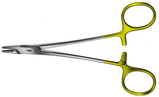 AE-BM021R, CRILE-WOOD 	DUROGRIP NEEDLEHOLDER 	RECOMMENDED FOR SUTURE MATERIAL 4/0 - 6/0 	305 mm, 12 1/2"