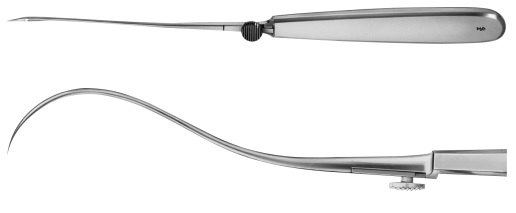 AE-BM729R, REVERDIN NEEDLE 	STRONGLY CURVED 	220 mm, 8 3/4"