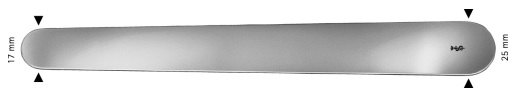AE-BT750R, TUFFIER 	INTESTINAL SPATULA 	MALLEABLE, TAPERED, 17 / 25 MM 	200 mm, 8"