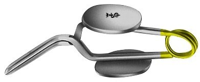 AE-FE013K, MÜLLER TEMPORARY VESSEL CLIP FOR VEIN, ANGLED, CLOSING PRESSURE 50G