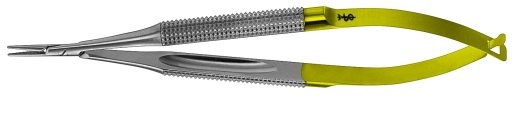 AE-FM525R, DIADUST MICRO NEEDLE HOLDER 	ROUND HANDLE, WITHOUT CATCH, RECOMMENDED FOR SUTURE MATERIAL 7/0 AND SMALLER 	160 mm, 6 1/4" 