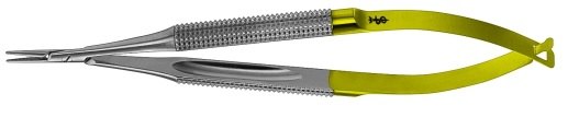 AE-FM528R, DIADUST MICRO NEEDLE HOLDER 	ROUND HANDLE, WITHOUT CATCH, RECOMMENDED FOR SUTURE MATERIAL 5/0 AND SMALLER 	145 mm, 5 3/4" 