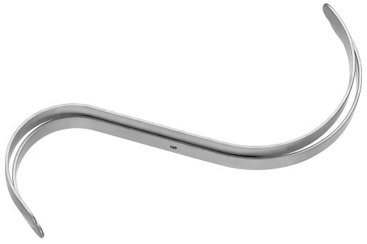 AE-MD076, HASSON 	S-RETRACTOR 	DOUBLE ENDED, 10MM 	160 mm, 6 1/4" 