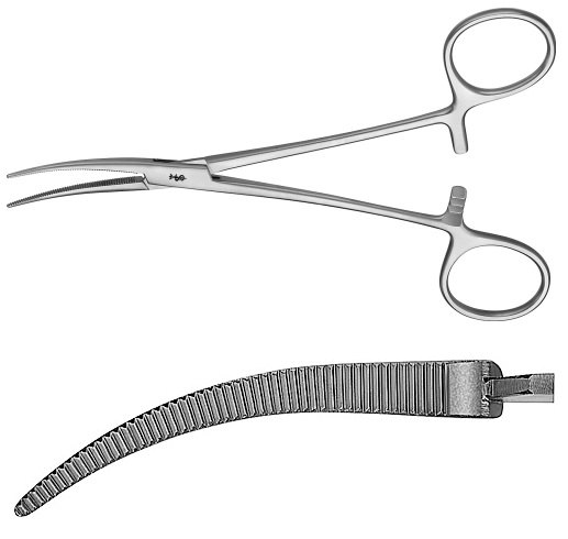 AE-MD467R, COLLER 	ARTERY FORCEPS 	CURVED 	165 mm, 6 1/2"
