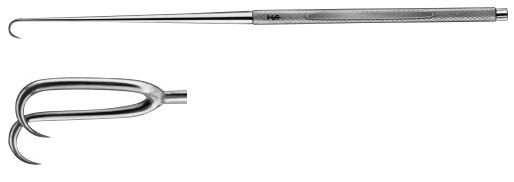 AE-OL624R, JOSEPH 	SKIN RETRACTOR 	8MM, 2- PRONGS 	165 mm, 6 1/2"