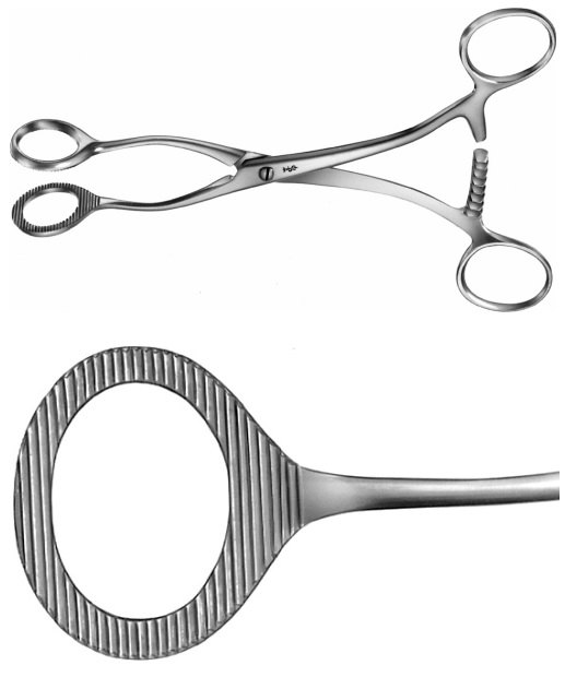 AE-AN709R, COLLIN 	SPONGE HOLDING-, ORGAN- AND TISSUE GRASPING FORCEPS 	 	170 mm, 6 3/4" 