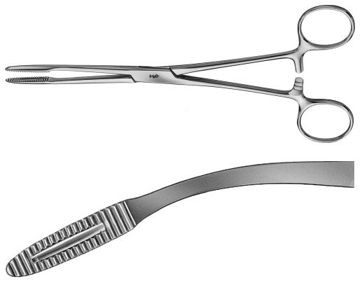 AE-BF047R, GROSS SPONGE FORCEPS CURVED 200 mm, 8"