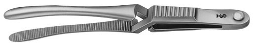 AE-BH017R, JOHNS-HOPKINS 	BULLDOG CLAMP 	CURVED, JAW LENGTH 52 MM, 2 	91 mm, 3 1/2" 