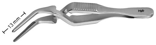 AE-BH034R, DIETHRICH 	MICRO BULLDOG CLAMP 	CURVED, JAW LENGTH 13 MM, 1/2 	48 mm, 1 7/8"