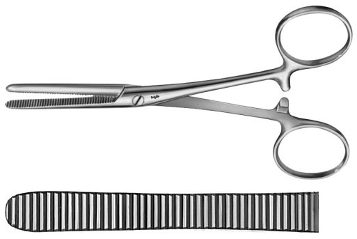 AE-BH410R, PEAN ARTERY FORCEPS, TUBING CLAMP STRAIGHT 125 mm, 5"