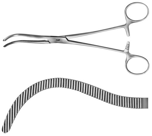AE-BH839R, PEAN 	ARTERY FORCEPS 	DOUBLE CURVED 	230 mm, 9" 