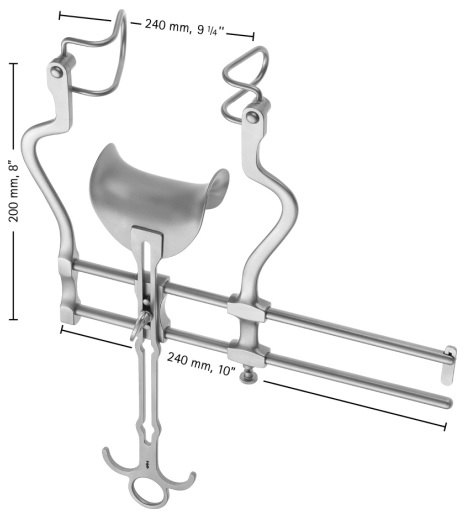 AE-BV621R, BALFOUR 	ABDOMINAL RETRACTOR 	spreader only 	200 mm x 240 mm, 8 x 10"