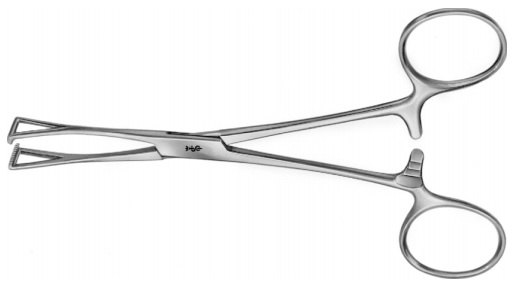 AE-EA039R, COLLIN INTESTINAL GRASPING FORCEPS 140 mm, 5 1/2"