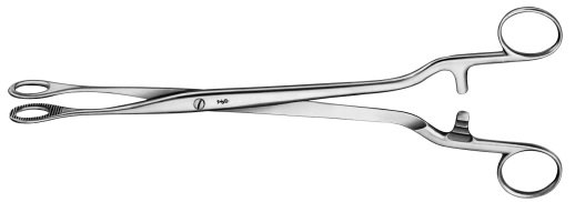 AE-EO315R, NOTO SPONGE HOLDING-, ORGAN- AND TISSUE GRASPING FORCEPS STRAIGHT 280 mm, 11"