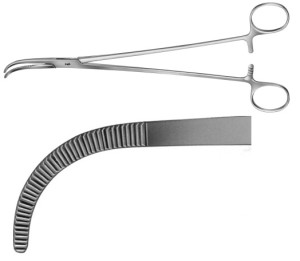 AE-BJ055R, MIXTER DISSECTING-, GALL DUCT- AND CYSTIC FORCEPS CURVED 230 mm, 9"