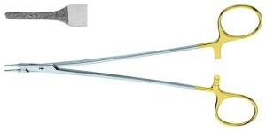 AE-BM325R, RYDER DIADUST NEEDLE HOLDER RECOMMENDED FOR SUTURE MATERIAL 5/0 AND SMALLER 160 mm, 6 1/4"