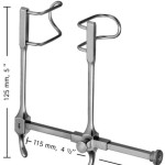 AE-BV500R, GOSSET ABDOMINAL RETRACTOR SMALL, 38 MM DEEP 125 mm x 115 mm, 5 x 4 1/2"