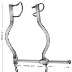 AE-BV502R, GOSSET ABDOMINAL RETRACTOR MEDIUM, BLADES 55 MM DEEP 200 mm x 170 mm, 8 x 6 3/4"