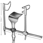 AE-BV505R, GOSSET ABDOMINAL RETRACTOR LARGE, LATERAL BLADES 58 MM DEEP, CENTER BLADE 59 x 57 MM 175 mm x 200 mm, 7 x 8"
