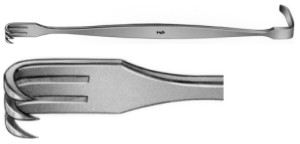 AE-BT006R, BABY-SENN-MILLER RETRACTOR DOUBLE-ENDED, SHARP, 8 x 7 MM / 22 x 7 MM 155 mm, 6"