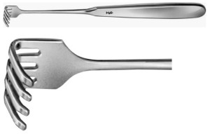 AE-BT172R, KLAPP TENDON HOOK 4 PRONGS, BLUNT, 15 x 11 MM 175 mm, 7"