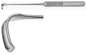 AE-BT181R, STRANDELL-STILLE TENDON HOOK SERRATED, 15 x 6 MM 180 mm, 7"