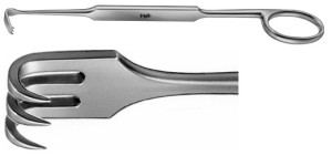 AE-BT196R, MEYERDING RETRACTOR FIGURE D, 5X10MM 180 mm, 7"