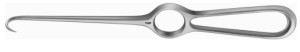 AE-BT238R, KOCHER RETRACTOR 1 PRONG,SHARP 220 mm, 8 3/4"