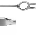 AE-BT262R, KOCHER RETRACTOR 2-PRONGS, SEMI SHARP, 16X9MM 220 mm, 8 3/4"