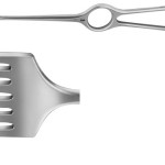 AE-BT266R, KOCHER RETRACTOR 6-PRONGS, SEMI SHARP, 16X30MM 220 mm, 8 3/4"