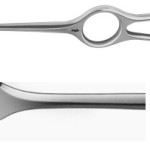 AE-BT272R, KOCHER RETRACTOR 2-PRONGS, BLUNT, 15,5X9MM 220 mm, 8 3/4"