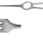 AE-BT273R, KOCHER RETRACTOR 3-PRONGS, BLUNT, 15,5X14MM 220 mm, 8 3/4"