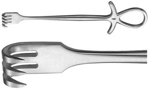 AE-BT293R, MURPHY RETRACTOR SHARP, 3 PRONGS 195 mm, 7 3/4"