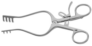 AE-BV084R, RNTNE HOSPITAL SELF RETAINING RETRACTOR SHARP 165 mm, 6 1/2"