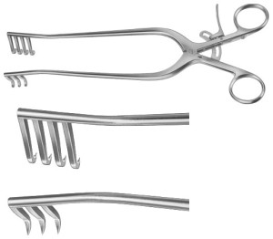 AE-BV206R, WEITLANER SELF RETAINING RETRACTOR SHARP 240 mm, 9 1/2"