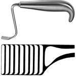 AE-DO417R, TESSIER RETRACTOR MAXILLARY MOBILIZER RIGHT 150 mm, 6"