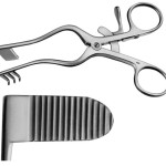 AE-OK794R, PERKINS SELF RETAINING RETRACTOR solid blade right 130 mm, 5 1/8"