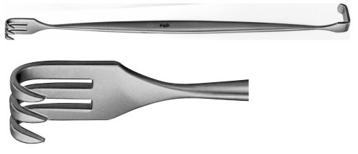 AE-BT005R, KILNER RETRACTOR DOUBLE-ENDED, 6 x 10 MM / 13 x 5 MM 155 mm, 6"